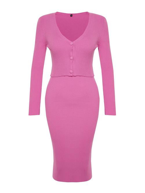 Trendyol Strikkjole  pink