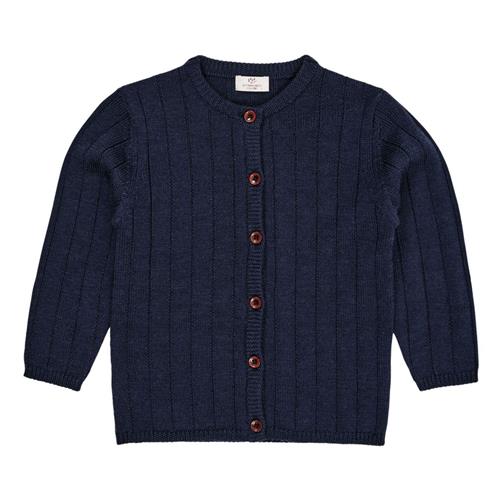 Copenhagen Colors Merino Wool Cardigan Navy | Marine blå | 92 cm