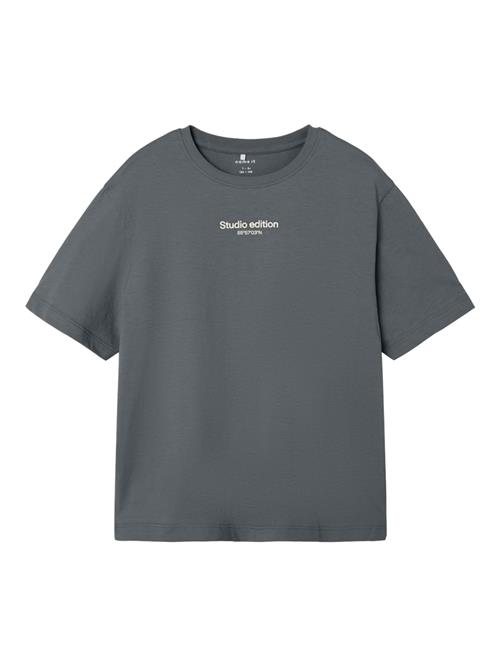 NAME IT Shirts 'NKMBRODY'  mørkegrå / hvid