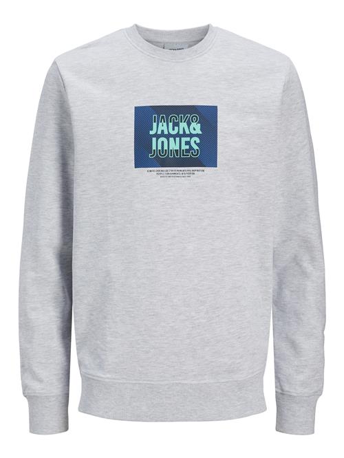 JACK & JONES Sweatshirt 'JJHUDSON'  turkis / mørkeblå / sort / hvid-meleret