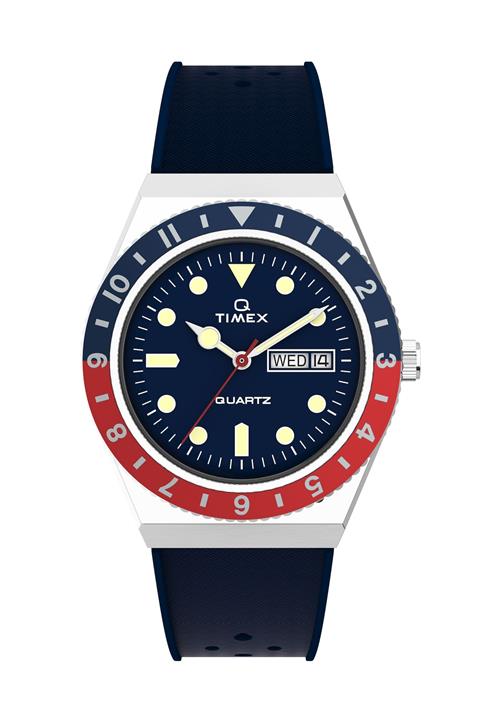 TIMEX Analogt ur 'Q Timex'  navy / rød / sølv