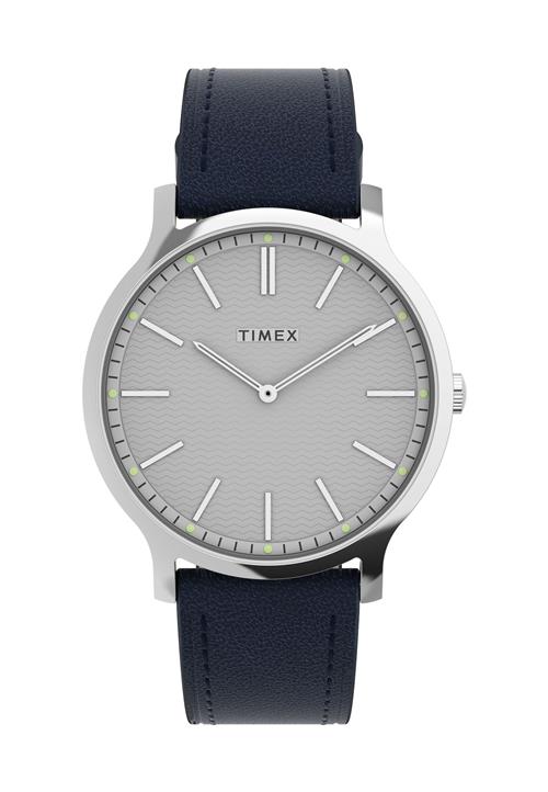 TIMEX Analogt ur 'Gallery'  navy / grå / sølv