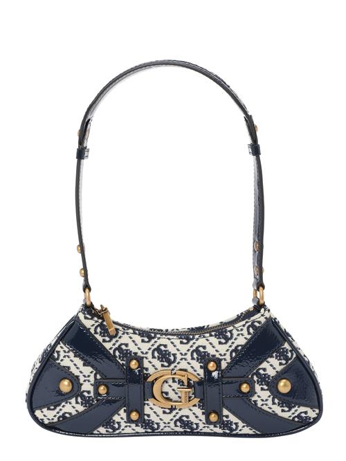 GUESS Skuldertaske 'MINTHA'  navy / hvid