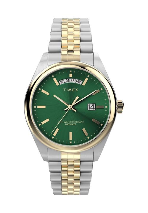 TIMEX Analogt ur 'Timex Legacy'  guld / grøn / sølv