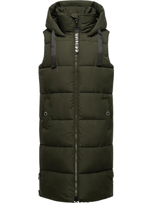 NAVAHOO Vest  khaki / hvid