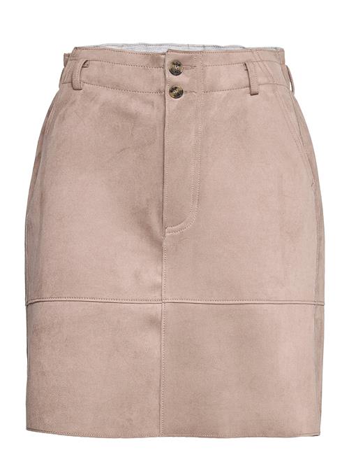 Esprit Casual Faux Suede Skirt With A Jersey Inner Surface Esprit Casual Pink