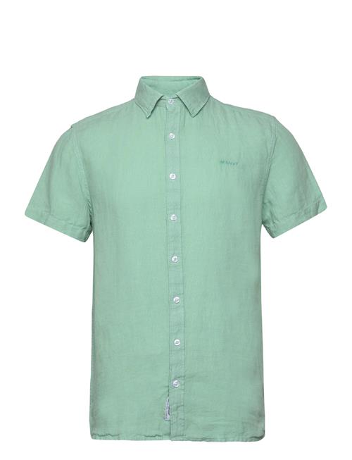 Linen Shirt Short Sleeve Sebago Green