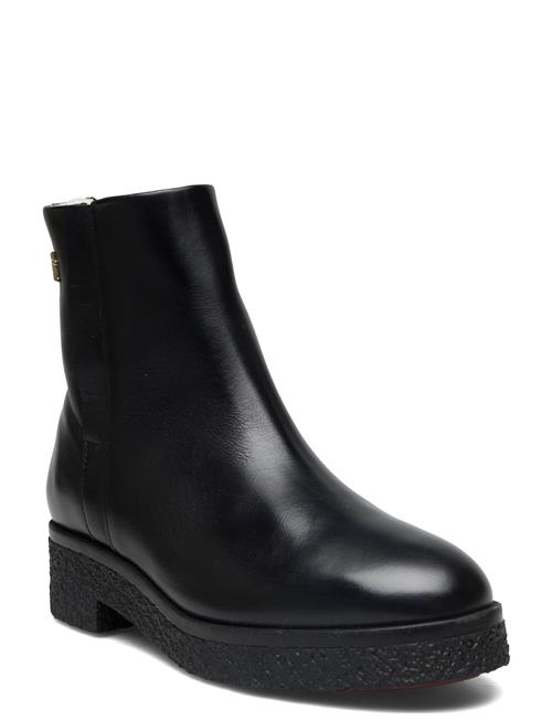 Tommy Hilfiger Crepe Look Ankle Boot Tommy Hilfiger Black