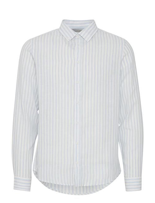 Casual Friday Cfanton Ls Bd Striped Linen Mix Shi Casual Friday Blue