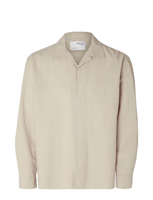 Selected Homme Slhrelaxnew-Linen Shirt Ls Resort Selected Homme Beige