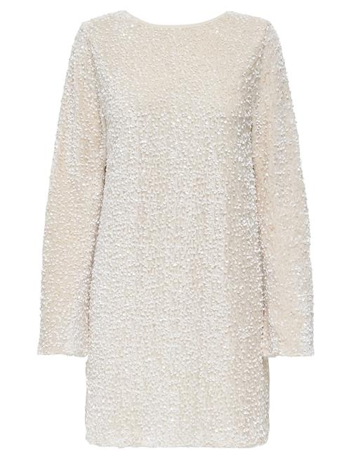 ONLY Onlanika Sequins Ls Bow Dress Wvn ONLY White