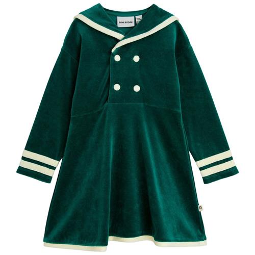 Mini Rodini Sailor Velour Kjole Green | Grønn | 104/110 cm