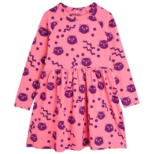 Mini Rodini Squiggly Cats Kjole i Pink | Lyserød | 128/134 cm