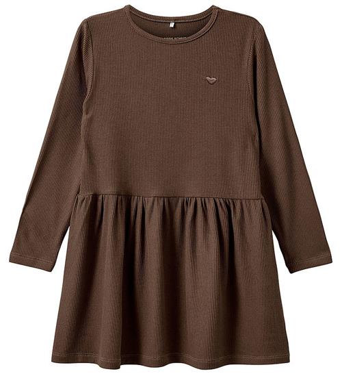 Se Sofie Schnoor Kjole - Rib - Chocolate Brown ved KidsWorld