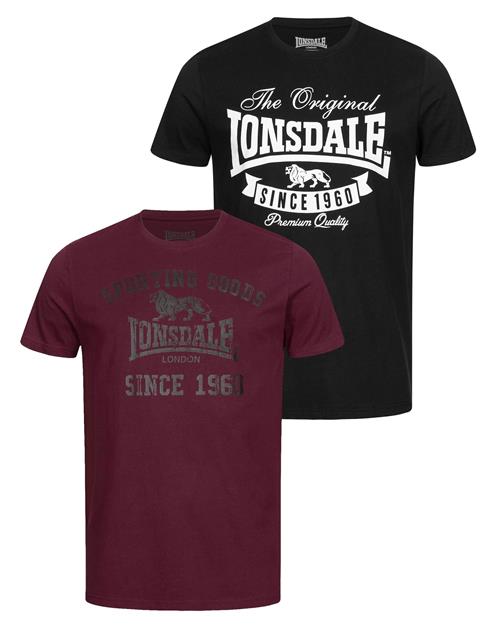 LONSDALE Bluser & t-shirts  mørkegrå / merlot / sort / hvid