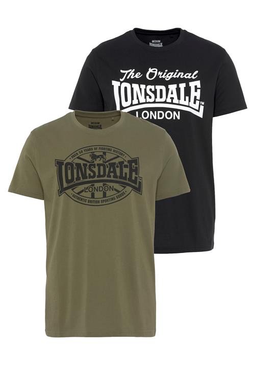 LONSDALE Bluser & t-shirts  oliven / sort / hvid