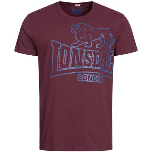 LONSDALE Bluser & t-shirts 'Langsett'  blå / mørkerød