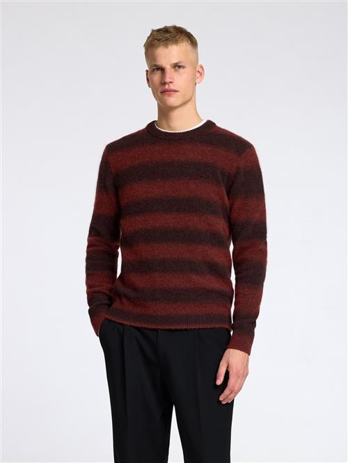 SELECTED HOMME Pullover  brun / rød