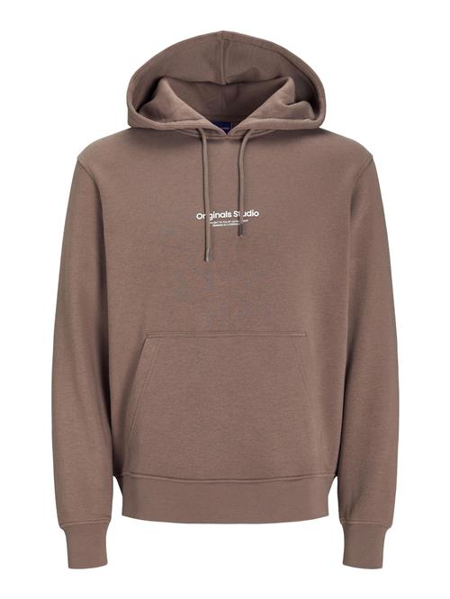 JACK & JONES Sweatshirt  brun / hvid