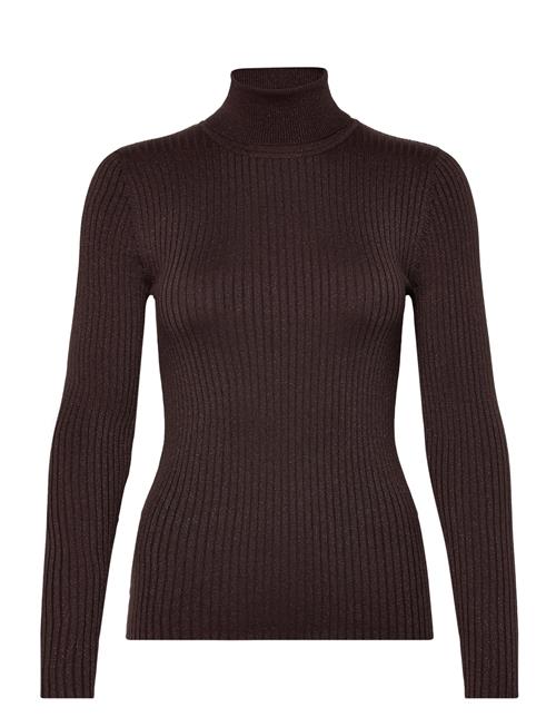 Selected Femme Slflydia Ls Knit Rollneck Lurex B Selected Femme Brown