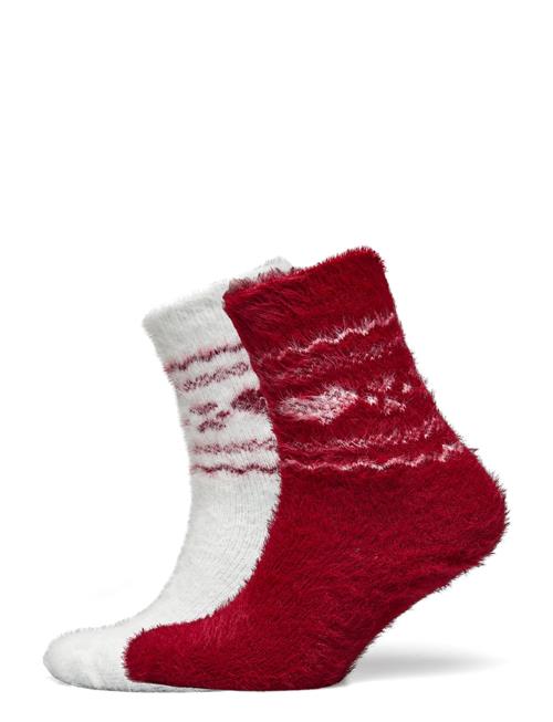 Hunkemöller 2P Fairisle Heart Socks Hunkemöller Red