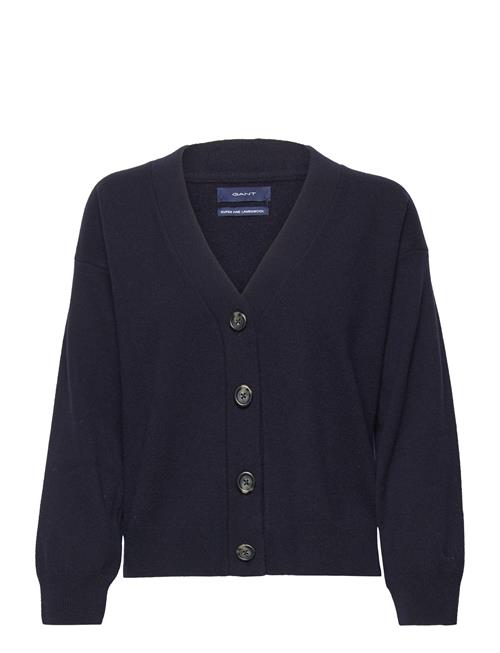 GANT Superfine Lambswool Cardigan GANT Navy