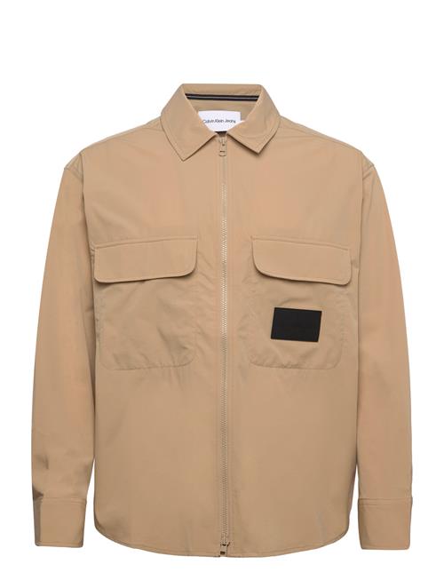 Calvin Klein Jeans Premium Essentials Zip Overshirt Calvin Klein Jeans Beige