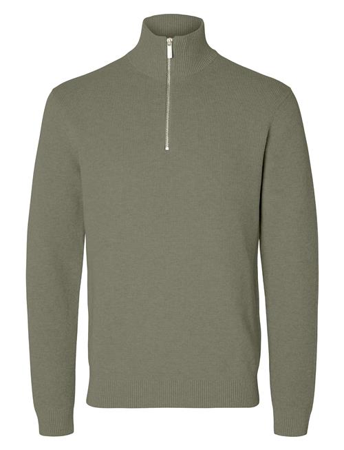 Selected Homme Slhdane Ls Knit Structure Half Zip Noos Selected Homme Green