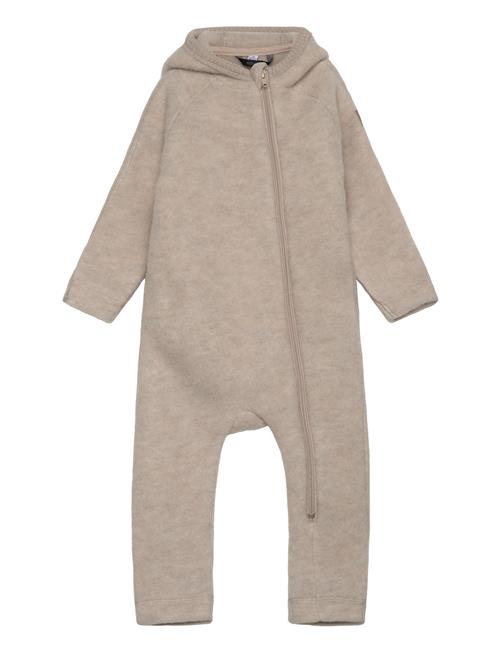 Wool Baby Suit W Ears Mikk-line Beige