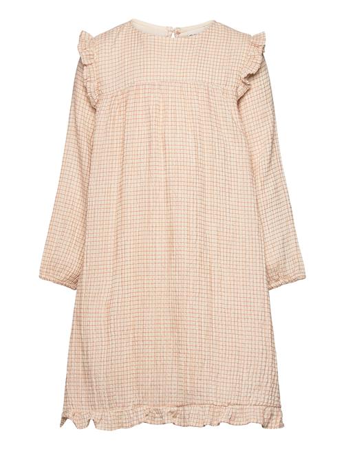 Minymo Dress Ls Check W. Lining Minymo Cream