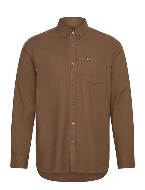 Lyle & Scott Plain Flannel Shirt Lyle & Scott Brown