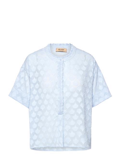 MOS MOSH Mmtoba Jacquard Voile Blouse MOS MOSH Blue