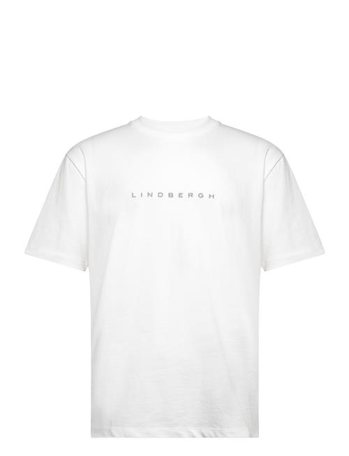 Lindbergh Over D Embroidery Tee S/S Lindbergh White