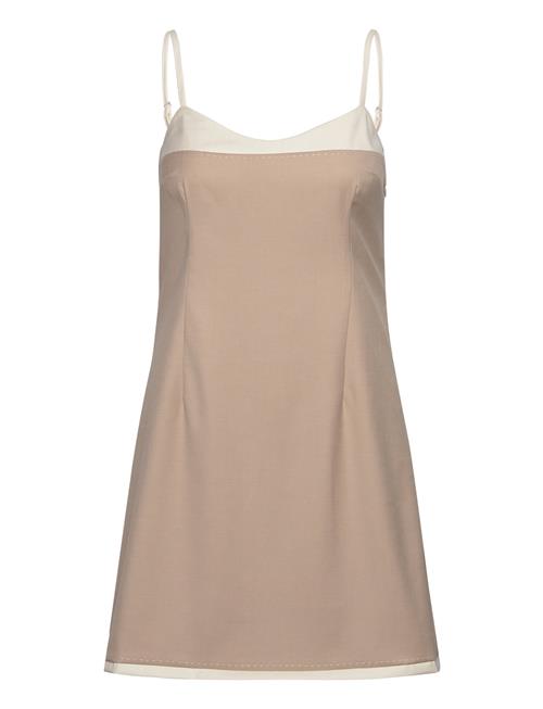 REMAIN Birger Christensen Two Color Mini Dress REMAIN Birger Christensen Beige