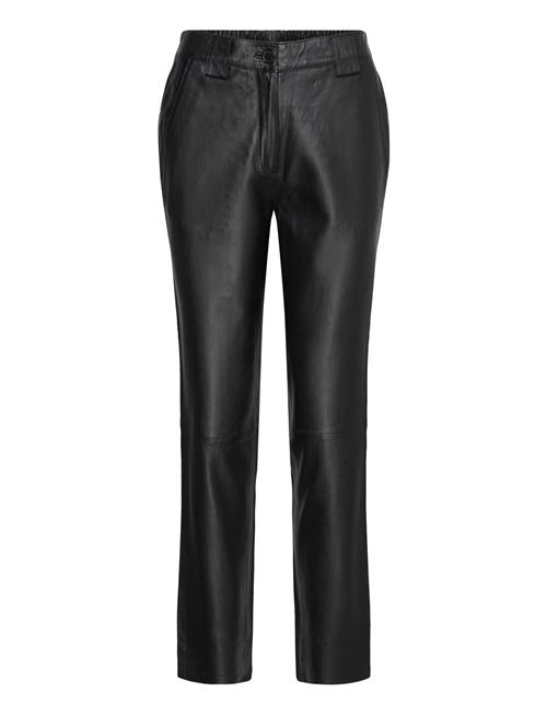 DEPECHE Biancadep Straight Fit Leather Pants DEPECHE Black