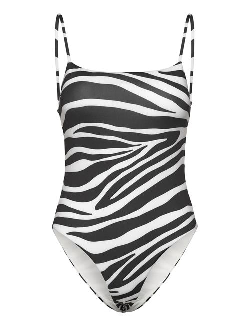 Animal Print Swimsuit Mango Black