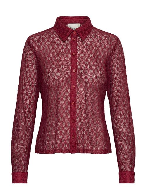 Violamw Lace Shirt My Essential Wardrobe Burgundy