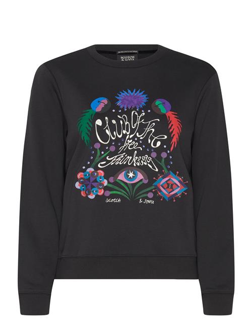 Se Embroidered Regular Fit Sweatshirt Scotch & Soda Black ved Booztlet