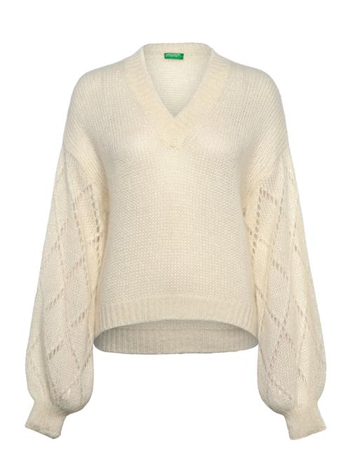 United Colors of Benetton V Neck Sweater L/S United Colors Of Benetton Cream