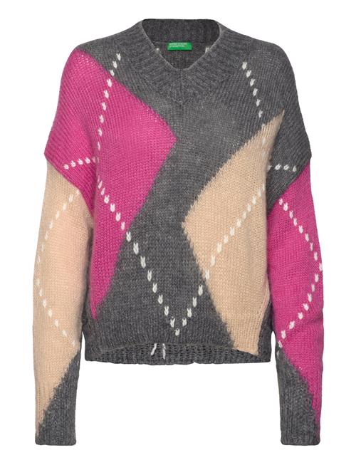 V Neck Sweater L/S United Colors Of Benetton Grey