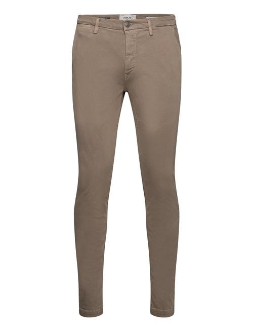 Replay Zeumar Trousers Slim Hyperchino Color Xlite Replay Beige