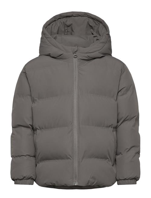 Mango Hood Quilted Coat Mango Grey