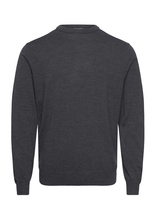 100  Merino Crew Neck Knit100  Merino Crew Neck Knit Lindbergh Black Grey