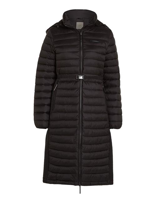 Calvin Klein Lw Padded Smocking Midi Coat Calvin Klein Black