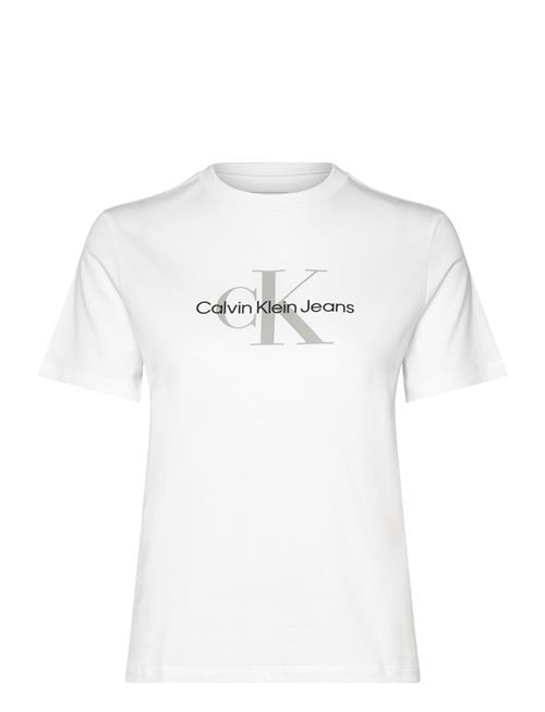 Calvin Klein Jeans Ss Monologo Crewneck Tee Calvin Klein Jeans White