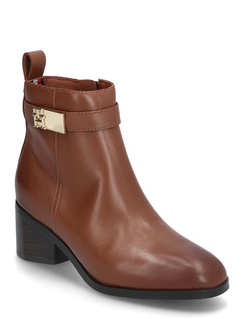 Tommy Hilfiger Th Logo Mid Heel Bootie Tommy Hilfiger Brown