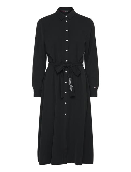 Tjw Belted Midi Dress Tommy Jeans Black