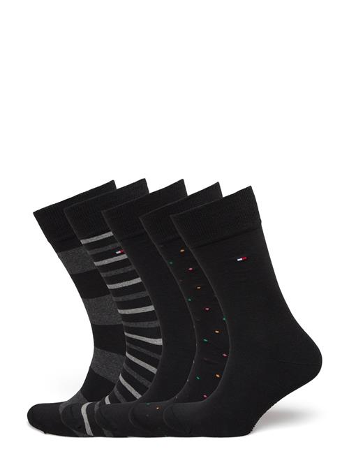 Tommy Hilfiger Th Men Sock 5P Giftbox Stripe Dot Tommy Hilfiger Black