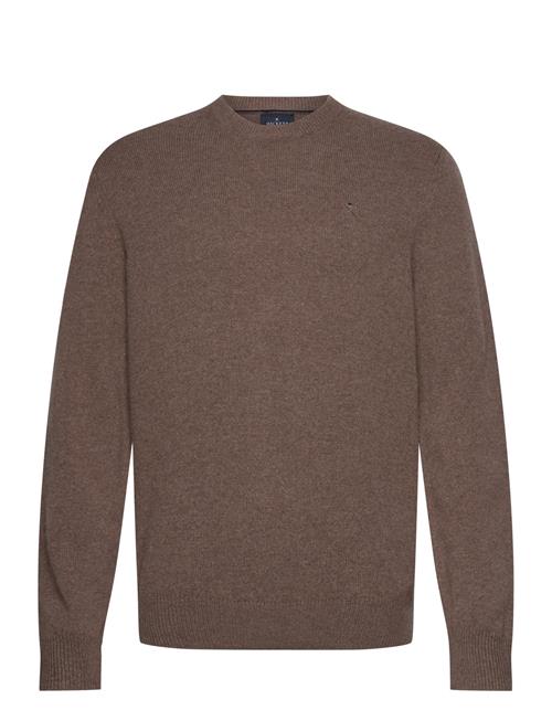 Hackett London Lambswool Crew Hackett London Brown