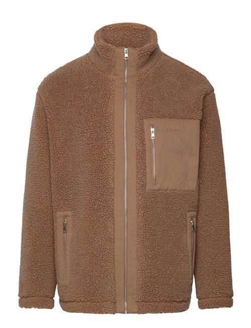 GANT Wool Blend Block Fleece GANT Brown